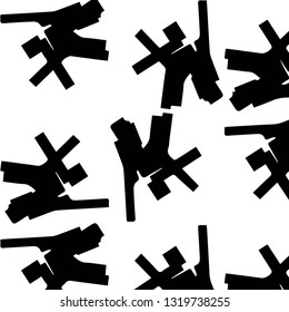 Halftone monochrome texture background. Abstract vintage black and white vector illustration Texture