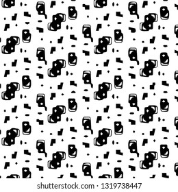 Halftone monochrome texture background. Abstract vintage black and white vector illustration Texture
