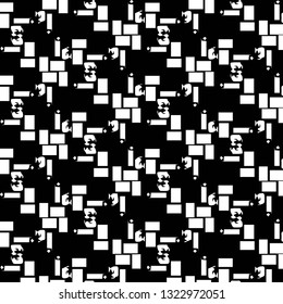 Halftone monochrome texture background. Abstract vintage black and white vector illustration Texture