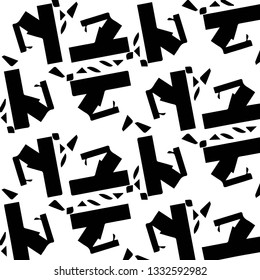 Vector Tags Seamless Pattern Fashion Black Stock Vector (Royalty Free ...