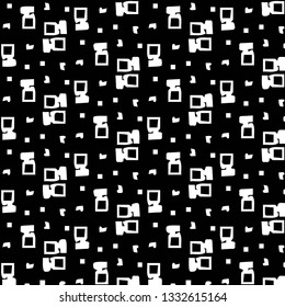 Halftone monochrome texture background. Abstract vintage black and white vector illustration Texture
