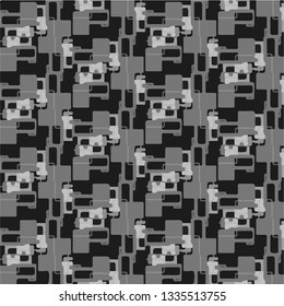 Halftone monochrome texture background. Abstract vintage black and white vector illustration Texture