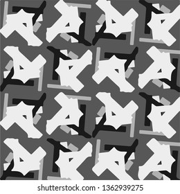 Halftone monochrome texture background. Abstract vintage black and white vector illustration Texture