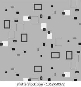 Halftone monochrome texture background. Abstract vintage black and white vector illustration Texture