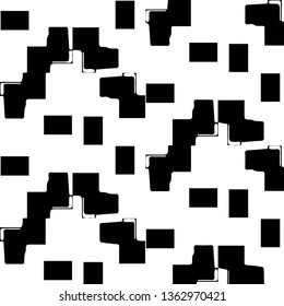 Halftone monochrome texture background. Abstract vintage black and white vector illustration Texture