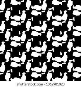 Halftone monochrome texture background. Abstract vintage black and white vector illustration Texture