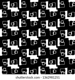 Halftone monochrome texture background. Abstract vintage black and white vector illustration Texture