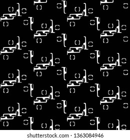 Halftone monochrome texture background. Abstract vintage black and white vector illustration Texture