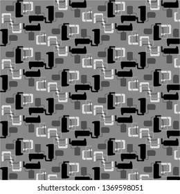 Halftone monochrome texture background. Abstract vintage black and white vector illustration Texture