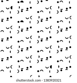 Halftone monochrome texture background. Abstract vintage black and white vector illustration Texture