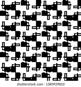 Halftone monochrome texture background. Abstract vintage black and white vector illustration Texture