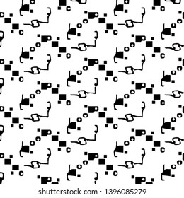 Halftone monochrome texture background. Abstract vintage black and white vector illustration Texture