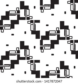 Halftone monochrome texture background. Abstract vintage black and white vector illustration Texture