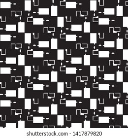 Halftone monochrome texture background. Abstract vintage black and white vector illustration Texture
