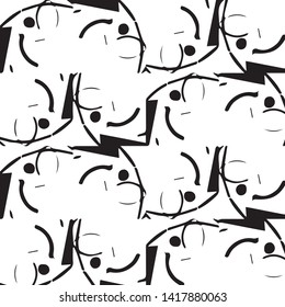 Halftone monochrome texture background. Abstract vintage black and white vector illustration Texture