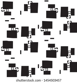 Halftone monochrome texture background. Abstract vintage black and white vector illustration Texture