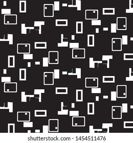 Halftone monochrome texture background. Abstract vintage black and white vector illustration Texture