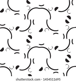 Halftone monochrome texture background. Abstract vintage black and white vector illustration Texture