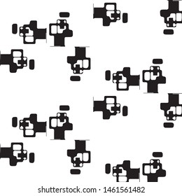 Halftone monochrome texture background. Abstract vintage black and white vector illustration Texture