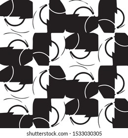 Halftone monochrome texture background. Abstract vintage black and white vector illustration Texture