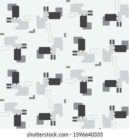 Halftone monochrome texture background. Abstract vintage black and white vector illustration Texture