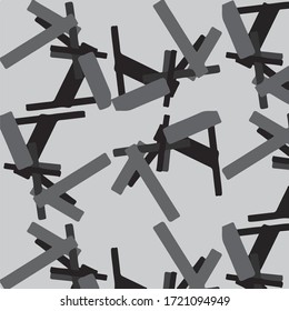 Halftone monochrome texture background. Abstract vintage black and white vector illustration Texture