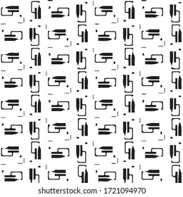 Fondo de textura monocromática de semitono. Ilustración vintacta vectorial en blanco y negro Textura