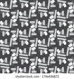 Fondo de textura monocromática de semitono. Ilustración vintage de vectores en blanco y negro