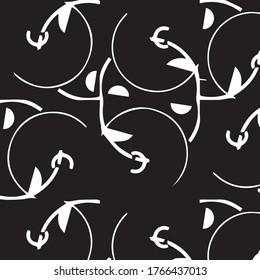 Fondo de textura monocromática de semitono. Ilustración vintage de vectores en blanco y negro