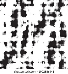 Fondo de textura monocromática de semitono. Ilustración vintage de vectores en blanco y negro