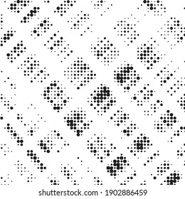Fondo de textura monocromática de semitono. Ilustración vintage de vectores en blanco y negro