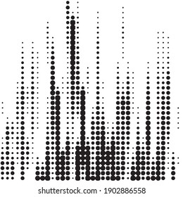 Fondo de textura monocromática de semitono. Ilustración vintage de vectores en blanco y negro