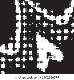 Halftone monochrome texture background. Abstract vintage black and white vector illustration Texture
