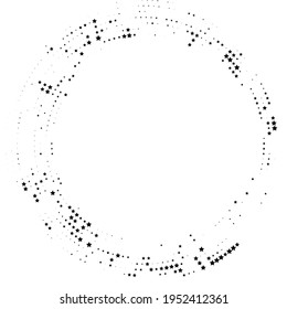 Textura monocroma de semitono con puntos. Círculo, Zen. Minimalismo, vector. Antecedentes para afiches, sitios web, tarjetas de visita, postales, diseño interior.