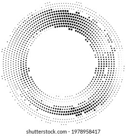 Halftone monochrome texture with dots. Circle, Zen. Minimalism, vector. Background for posters, websites, business cards, postcards, interior design.