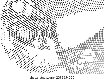 Textura monocroma de semitono con puntos. Minimalismo. Fondo blanco y negro para afiches, sitios web, tarjetas de visita, postales, diseño interior.