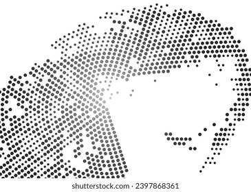Halftone monochrome texture with dots. Minimalism. Black and white background for posters, websites, business cards, postcards, interior design.