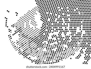 Halftone monochrome texture with dots. Minimalism. Black and white background for posters, websites, business cards, postcards, interior design.