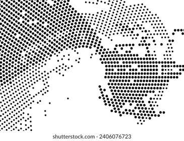 Halftone monochrome texture with dots. Minimalism. Black and white background for posters, websites, business cards, postcards, interior design.