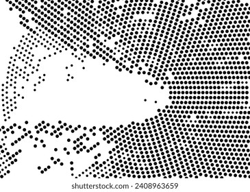 Halftone monochrome texture with dots. Minimalism. Black and white background for posters, websites, business cards, postcards, interior design.
