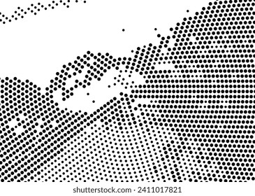 Halftone monochrome texture with dots. Minimalism. Black and white background for posters, websites, business cards, postcards, interior design.