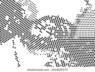 Textura monocroma de semitono con puntos. Minimalismo. Fondo blanco y negro para afiches, sitios web, tarjetas de visita, postales, diseño interior.