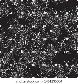 halftone monochrome texture seamless, great design for any purposes. Abstract mosaic modern design. Vector graphic print. 