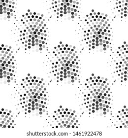 halftone monochrome texture seamless, great design for any purposes. Abstract mosaic modern design. Vector graphic print. 