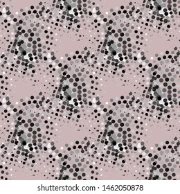 halftone monochrome texture seamless, great design for any purposes. Abstract mosaic modern design. Vector graphic print. 