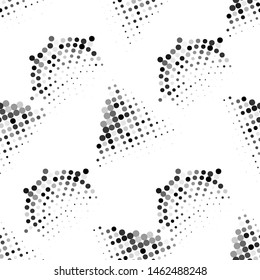 halftone monochrome texture seamless, great design for any purposes. Abstract mosaic modern design. Vector graphic print. 