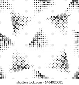 halftone monochrome texture seamless, great design for any purposes. Abstract mosaic modern design. Vector graphic print. 