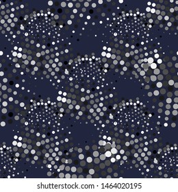 halftone monochrome texture seamless, great design for any purposes. Abstract mosaic modern design. Vector graphic print. 