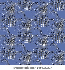 halftone monochrome texture seamless, great design for any purposes. Abstract mosaic modern design. Vector graphic print. 