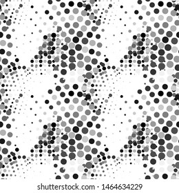 halftone monochrome texture seamless, great design for any purposes. Abstract mosaic modern design. Vector graphic print. 